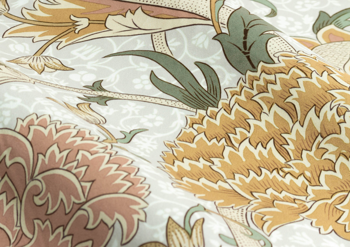 Cray Pencil Pleat, Stone/Clay - Ready Made Curtains - Image 4